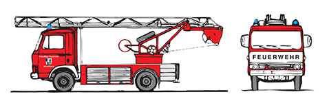 072-4021 - H0 - Magirus Deutz -Zeta-  90 M 5 - DL 18, FW Münchberg